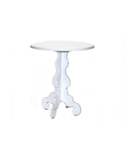 ET-CASUAL-027 | PARISIAN ROUND END TABLE WHITE