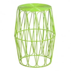 ET-CASUAL-063 | LIME GREEN WIRE ROUND ACCENT TABLE
