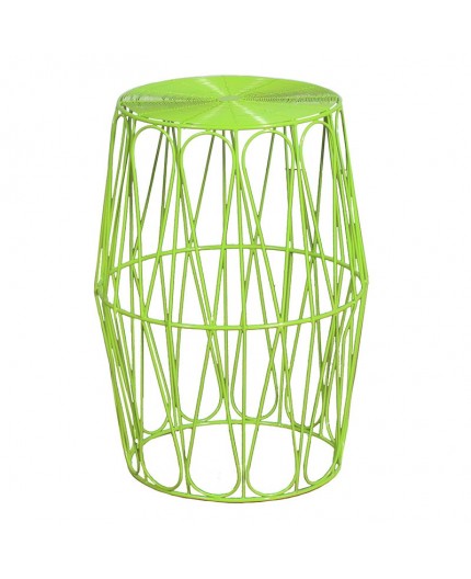 ET-CASUAL-063 | LIME GREEN WIRE ROUND ACCENT TABLE