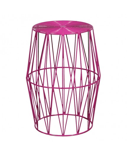 ET-CASUAL-064 | PINK WIRE ROUND ACCENT TABLE