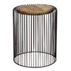ET-CASUAL-065 | BROWN WIRE ROUND ACCENT TABLE