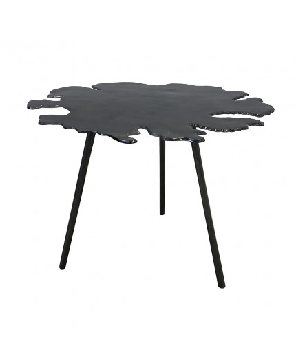 ET-CASUAL-082 | LIVE EDGE BLACK METAL ACCENT TABLE
