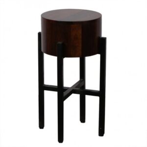 ET-RW-014 | TORONTO COUNTER STOOL/SIDE TABLE MEDIUM BROWN