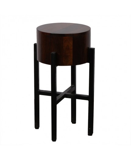 ET-RW-014 | TORONTO COUNTER STOOL/SIDE TABLE MEDIUM BROWN