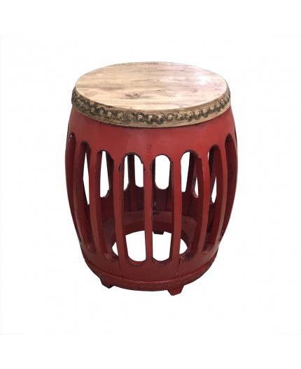 ET-RW-040 | MOROCCAN ROUND SIDE TABLE RED