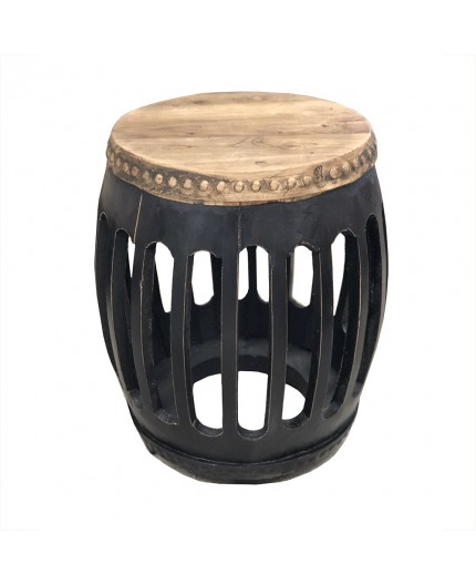 ET-RW-041 | MOROCCAN ROUND SIDE TABLE BLACK