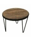 ET-RW-046 | ROUND RECLAIMED WOOD END TABLE