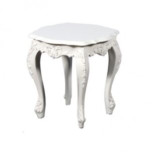 ET-POLART-004 | POLART ORNATE SIDE TABLE WHITE