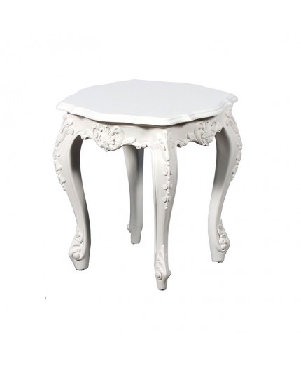 ET-POLART-004 | POLART ORNATE SIDE TABLE WHITE