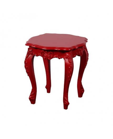 ET-POLART-005 | POLART ORNATE SIDE TABLE RED