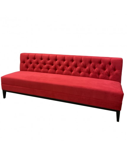 SS-518 | VELVET TUFTED BACK SOFA RED