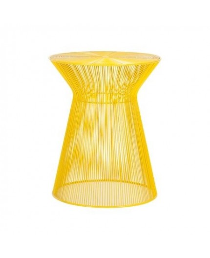 ET-CASUAL-062 | YELLOW WIRE ROUND ACCENT TABLE