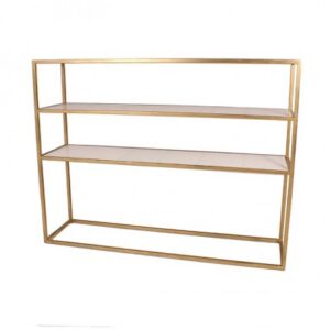BAR-034 | 6' 6" BAR BACK GOLD FRAME WITH PLEXI