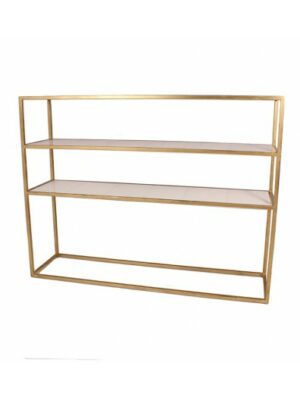 BAR-034 | 6' 6" BAR BACK GOLD FRAME WITH PLEXI