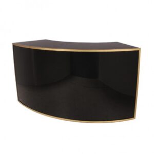 BAR-036 | 6FT CURVED BAR GOLD FRAME WITH PLEXI