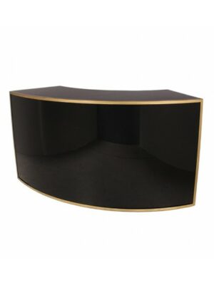 BAR-036 | 6FT CURVED BAR GOLD FRAME WITH PLEXI