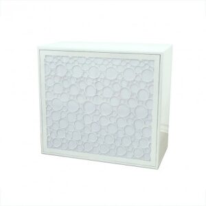 BAR-045 | 4FT GEO BUBBLE BAR WHITE FRAME WHITE PLEXI