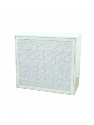 BAR-045 | 4FT GEO BUBBLE BAR WHITE FRAME WHITE PLEXI