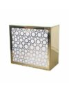 BAR-046 | 4FT GEO BUBBLE BAR GOLD FRAME WHITE PLEXI
