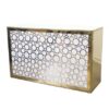 BAR-048 | 6FT GEO BUBBLE BAR GOLD FRAME WHITE PLEXI