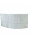 BAR-049 | 6FT GEO BUBBLE CURVED BAR WHITE FRAME WHITE PLEXI