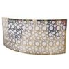 BAR-050 | 6FT GEO BUBBLE CURVED BAR GOLD FRAME WHITE PLEXI