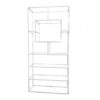 BAR-057 | GEO SQUARE WINE SHELF WHITE FRAME WHITE PLEXI