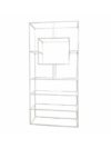 BAR-057 | GEO SQUARE WINE SHELF WHITE FRAME WHITE PLEXI