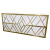 BAR-062 | 8FT GEO GEM BAR GOLD FRAME BAR WHITE PLEXI