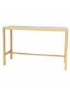 COMM-012 | SEAMLESS 30" COMMUNAL TABLE GOLD FRAME WITH PLEXI TOP