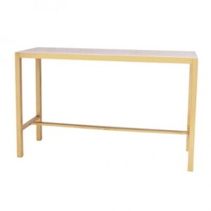 COMM-012 | SEAMLESS LARGE COMMUNAL TABLE GOLD FRAME WITH PLEXI TOP