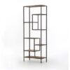BAR-RW-031 | HELENA BARBACK MATTE BLACK FRAME WITH WOOD SHELVES