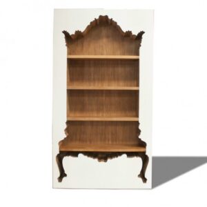 BAR-POLART-007 | BOOKIE BOURBON WHITE (CUT-OUT BOOKCASE)