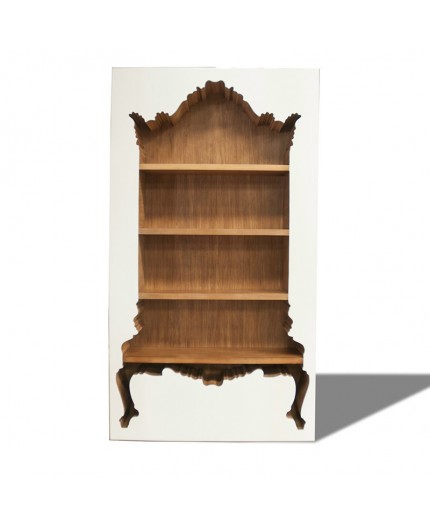 BAR-POLART-007 | BOOKIE BOURBON WHITE (CUT-OUT BOOKCASE)