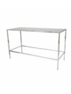 COMM-001 | COMMUNAL TABLE CHROME FRAME WITH PLEXI TOP