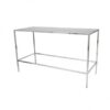 COMM-002 | SKINNY COMMUNAL TABLE CHROME FRAME WITH PLEXI TOP