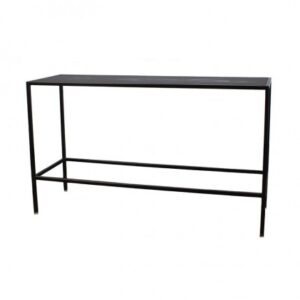 COMM-009 | SKINNY COMMUNAL TABLE BLACK FRAME WITH PLEXI TOP