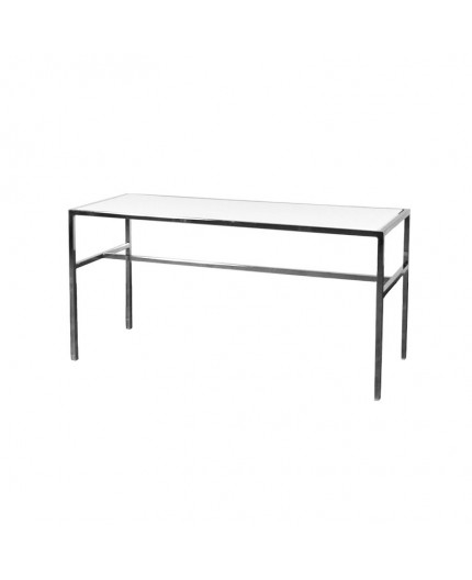CASUAL-037 | 5FT CHROME FRAME TABLE WITH PLEXI TOP