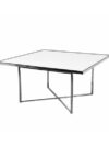 CASUAL-050 | 5FT SQ. CHROME FRAME DINING TABLE WITH PLEXI TOP