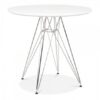 CASUAL-075 | ROUND EIFFEL TABLE WHITE TOP METAL LEGS