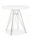 CASUAL-075 | ROUND EIFFEL TABLE WHITE TOP METAL LEGS