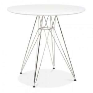 CASUAL-075 | ROUND EIFFEL TABLE WHITE TOP METAL LEGS