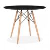 CASUAL-088 | ROUND EIFFEL TABLE BLACK TOP WOOD LEGS