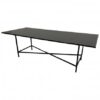 CASUAL-130 | 8FT RECTANGULAR BLACK FRAME DINING TABLE WITH PLEXI TOP