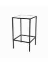 CRU-005 | SQ. BLACK FRAME CRUISER TABLE WITH PLEXI TOP