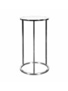 CRU-011 | ROUND CHROME FRAME CRUISER TABLE PLEXI TOP