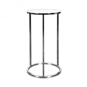 CRU-011 | ROUND CHROME FRAME CRUISER TABLE PLEXI TOP
