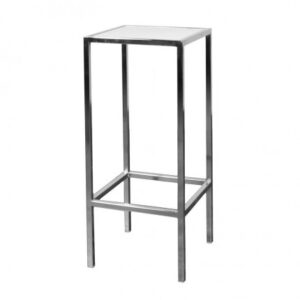 CRU-014 | 18" SQ. CHROME FRAME CRUISER TABLE WITH PLEXI