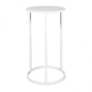 CRU-021 | ROUND WHITE FRAME CRUISER TABLE WITH PLEXI TOP