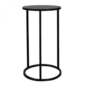 CRU-022 | ROUND BLACK FRAME CRUISER TABLE WITH PLEXI TOP